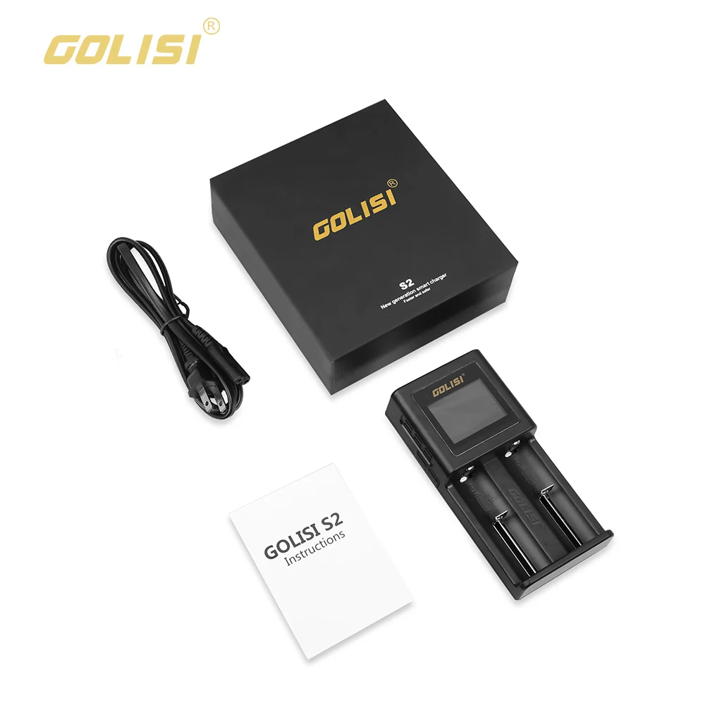 Аккумуляторная батарея Golisi S26 IMR 18650 2 шт. интеллектуальное зарядное устройство