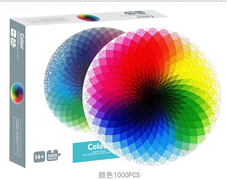 1000 шт./компл. красочные радужные круглые геометрические фото головоломки для