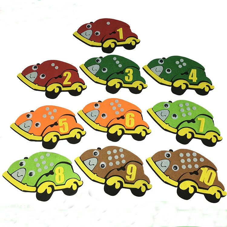 

1PC Toys for Children Kindergarten Educational Toys DIY Felt Non-woven Fabric Crafts Kids Montessori Teaching Aids Math Toys
