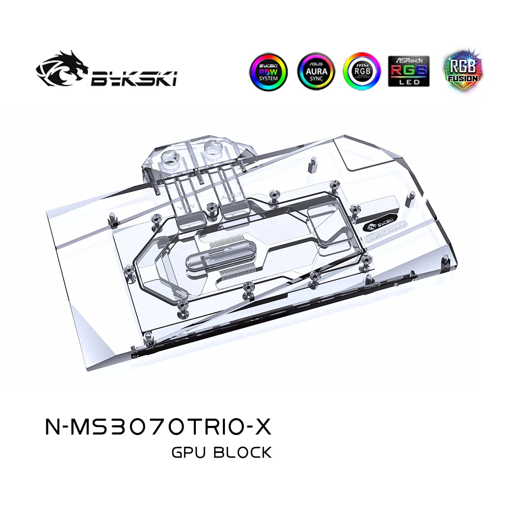

Bykski N-MS3070TRIO-X ПК водяного охлаждения видео Графика карты кулер блок GPU воды для MSI RTX3070 GAMING X TRIO
