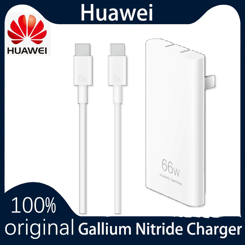 

Original Huawei Razor Charger Ultra-Thin 10.5mm 62g GAN 66W Super-Charge PD 40W Max For HW Device 10 Layer Security 6A Cable