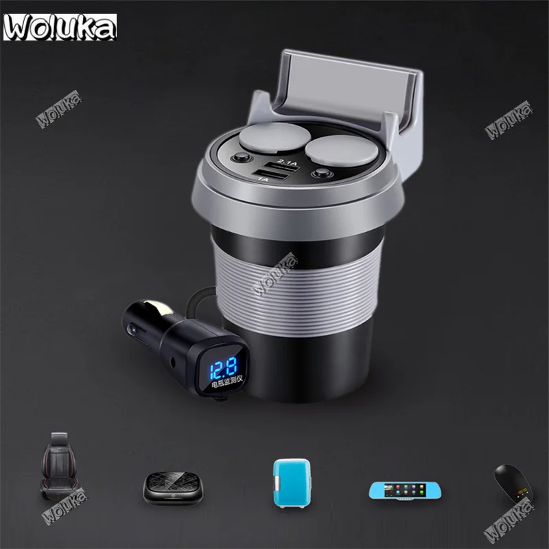 Портативный автомобильный держатель пепельницы Черный Автомобильный