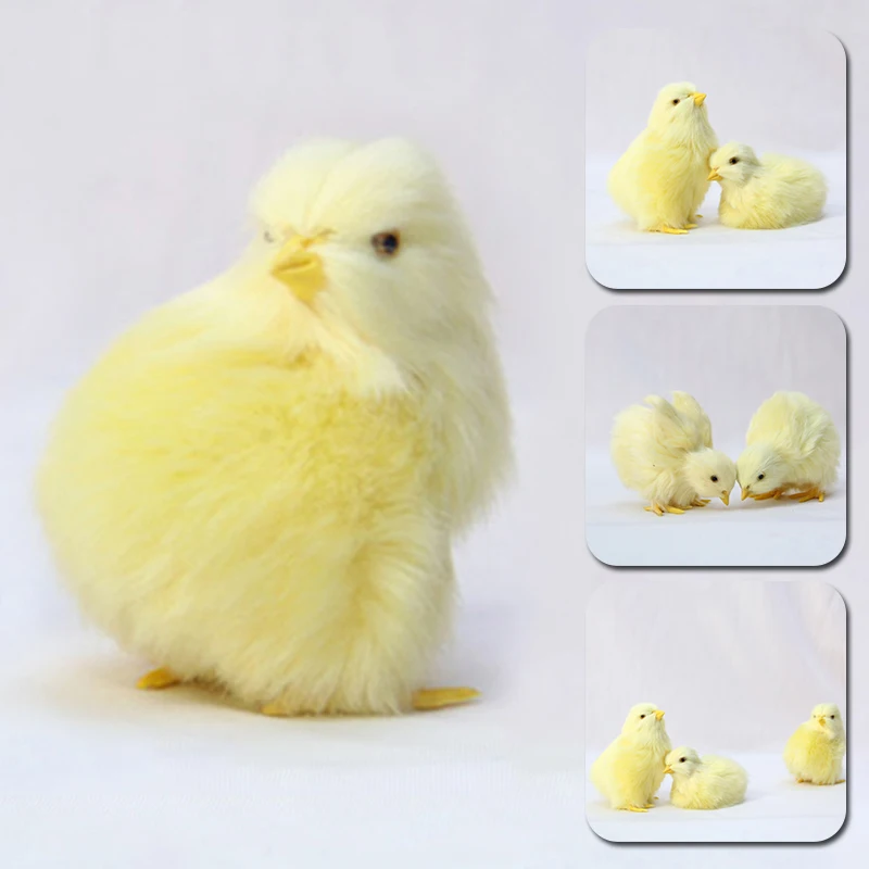 

Simulation Chick Plush Toy Realistic Furry Animal Doll Children Cognition Chicken Model Sound Chicken Easter Gift Kids Soft Toy