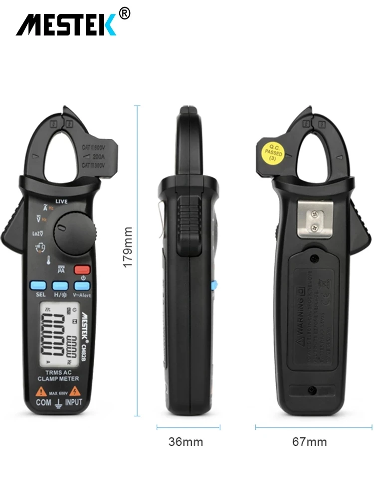 Mestek CM82B Clamp Meter AC Current AC/DC Voltage Temperature Measurement NCV Induction Resistance Capacitance | Инструменты