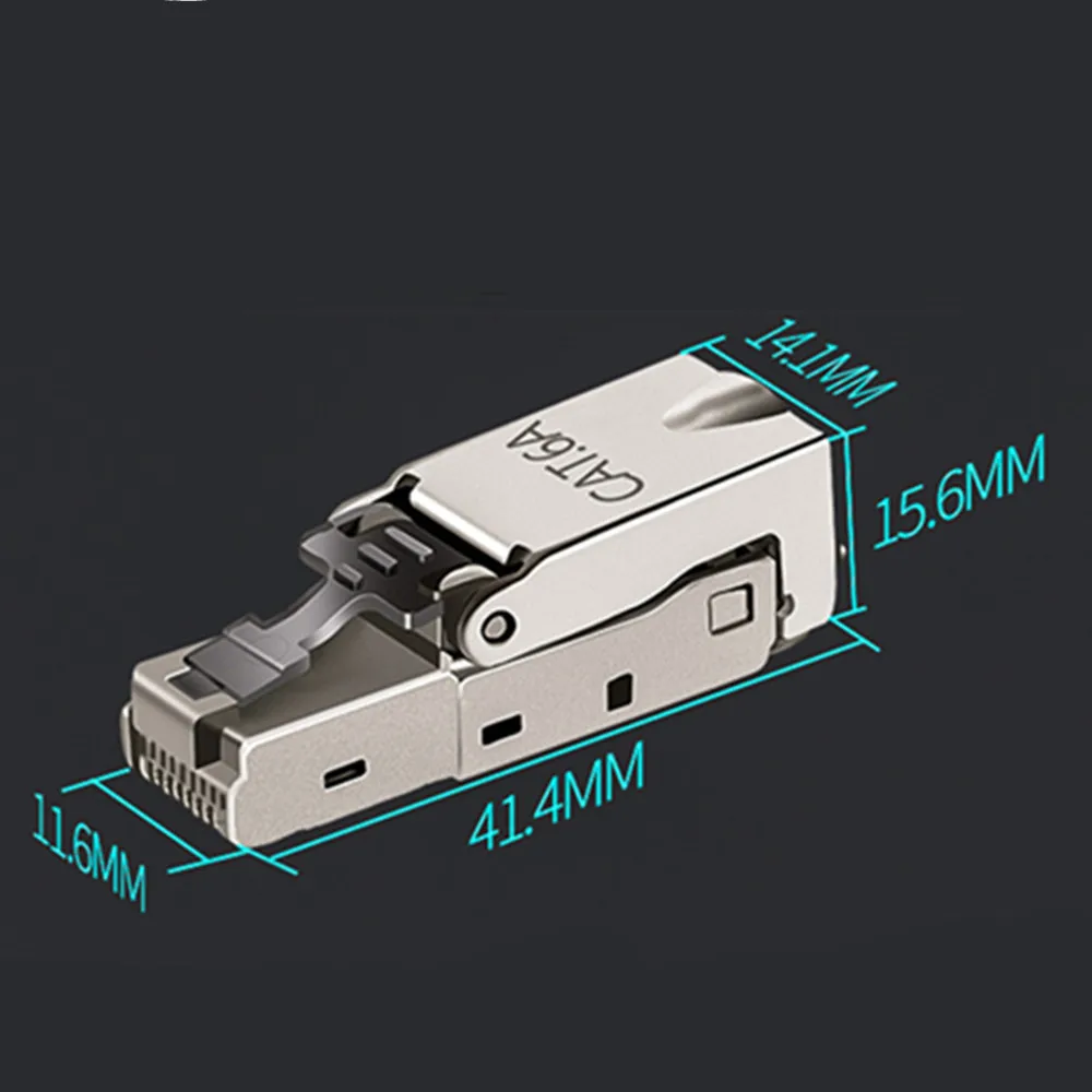Ethernet RJ45 разъем высокого качества Ethernet адаптер экранированная кристальная головка Adsl модем CAT6A многоразовый Ethernet кабель адаптер