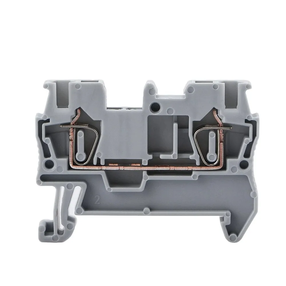 

10pcs Din Rail Terminal Blocks ST-2.5 Return Pull Type Spring Connection Connectors NS 35/7.5 Mounting Type Wire Conductor