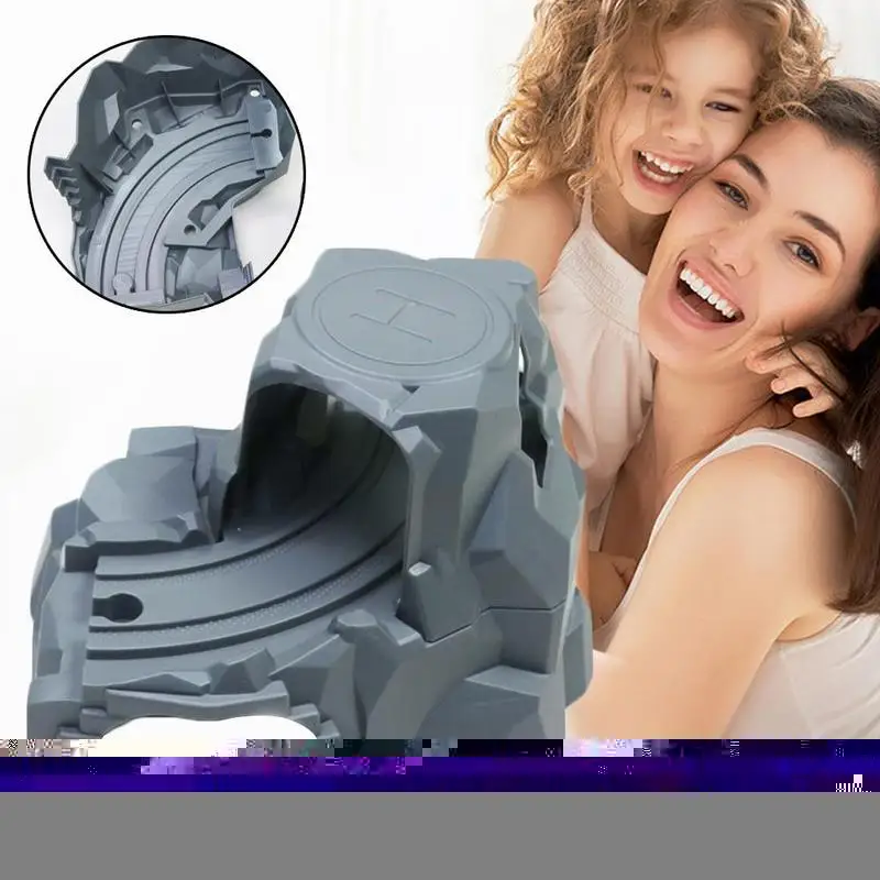 

New Plastic Grey Double Tunnel Wooden Railway Train Track Gifts Train Wood Toys Track Railway For Children Slot Accessories N0Z8