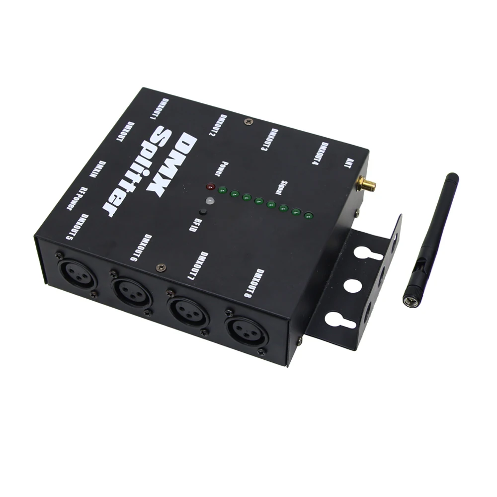 DMX512 Оптический изолированный сплиттер XLR 3Pin 8 way беспроводной DMX
