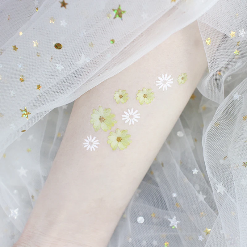 

stickers face makeup waterproof temporary tattoo face neck eye girls wedding temporary tattoo sticker kids daisy flower decal