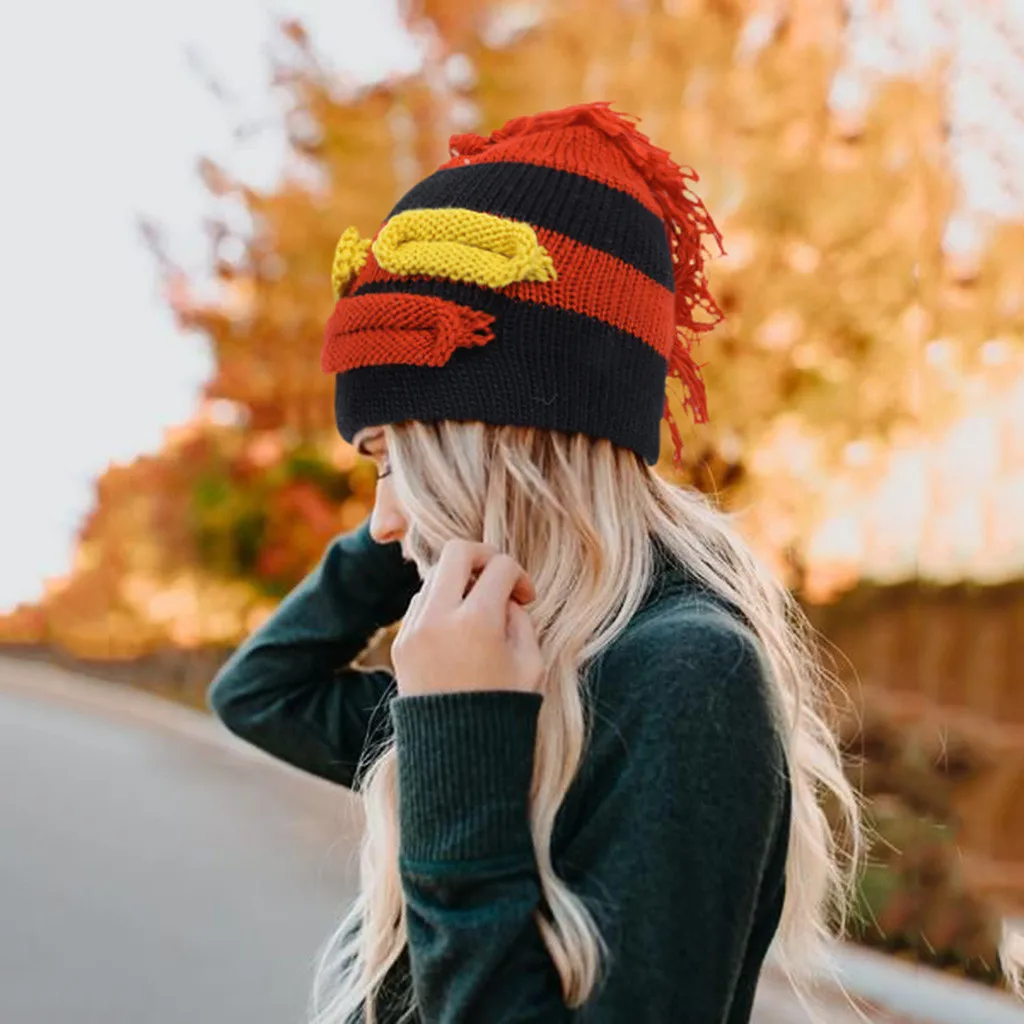 Новые модные женские зимние головные уборы повседневные вязаные шапки ручной