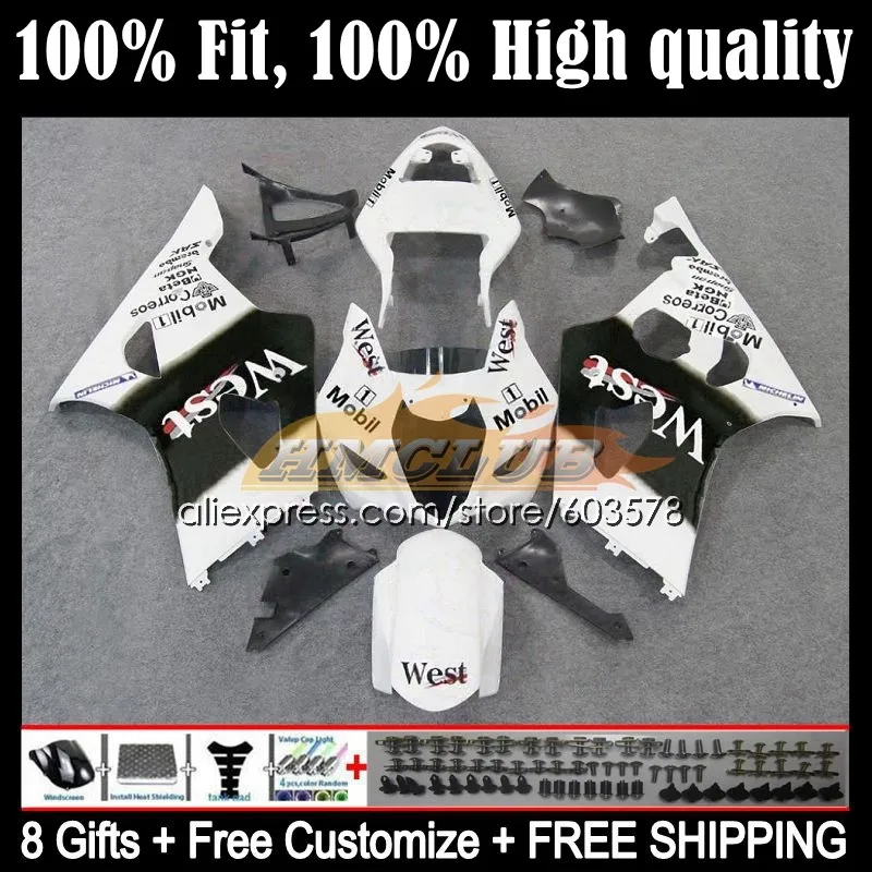 

Инъекция для SUZUKI GSXR-1000 1000CC GSXR1000 K3 9CL.91 GSX-R1000 GSX R1000 03 04 GSXR 1000 CC 2003 2004 Fairing White West