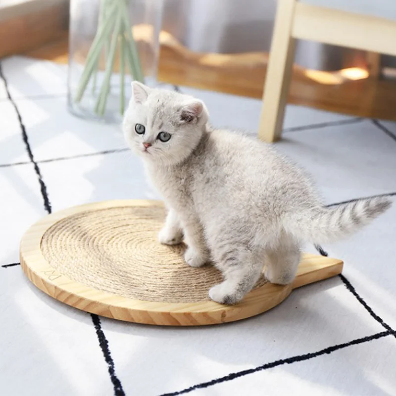 

Cat Scratching Plate Claw Sisal Grasping Pad Solid Wood Wear-resistant Sofa Anti-cat Catching Toy Cat Itching Pet Supplies