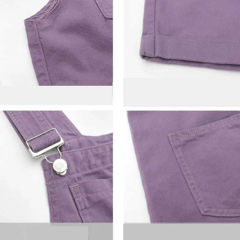 

Women Rompers Loose Casual Solid Appliques Pocket Trendy All-match Denim Retro Females Simple Korean Style High Waist Chic Sweet