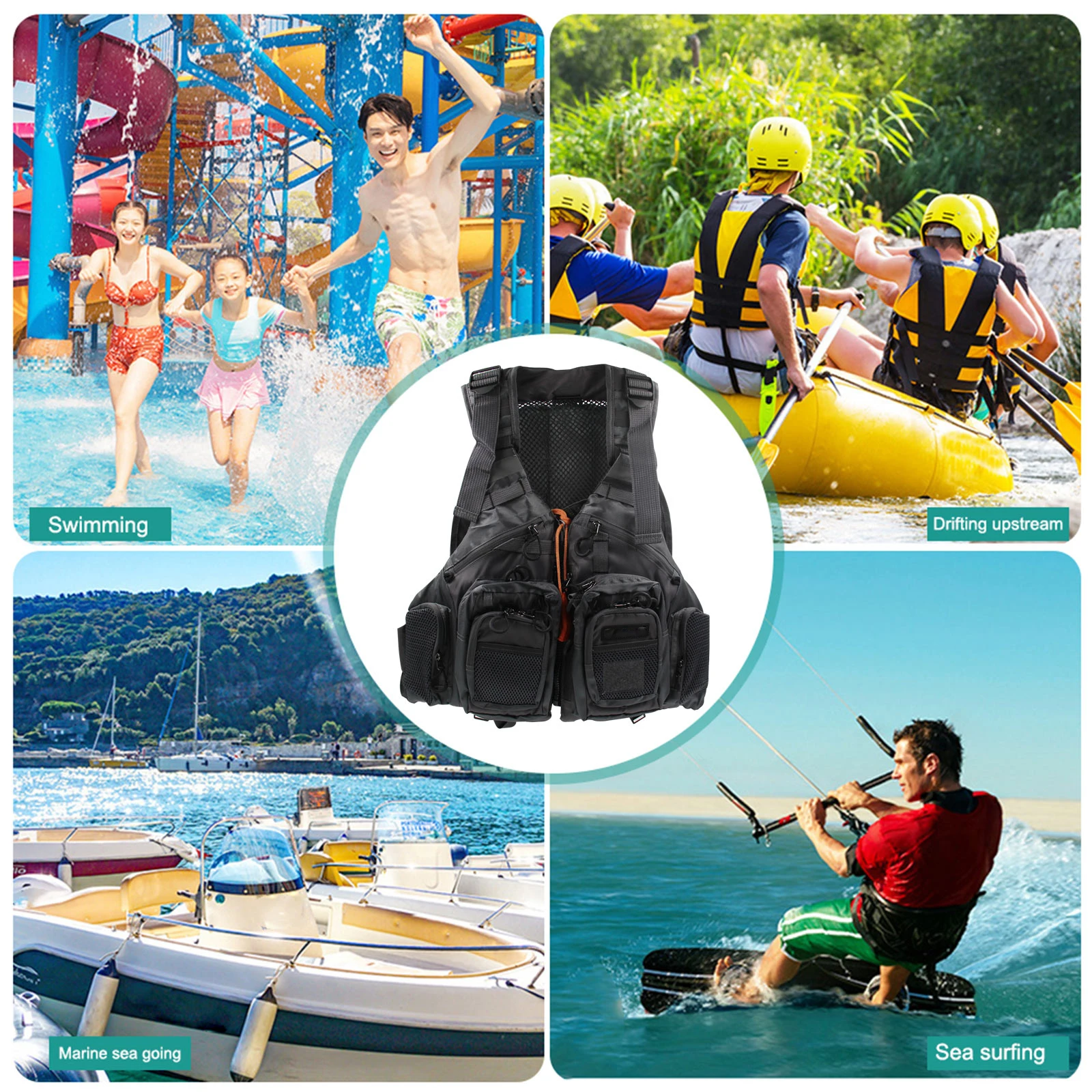 Жилет для ловли нахлыстом регулируемый дышащий сетчатый рыболовный снаряжение