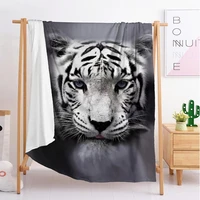 2020 tiger animal custom blankets large and small size throw blanket tapestry sleeping blanket flannel blanket bedding