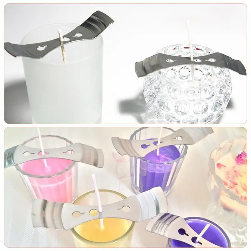 

100pcs Woven Candle Wick 1pc DIY Candle Wick Holder Clip Holder Centering Device Candle Making Supplies DIY Handmade Home Deco