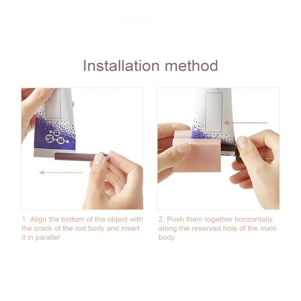

Dispenser Rolling Holder with Rotating Shaft Plastic Toothpaste Dispenser for Bathroom