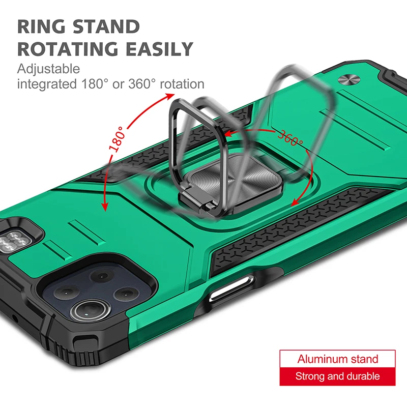 Магнитный металлический чехол-подставка с кольцом для телефона LG Stylo 7 6 5 K92 K52 K53 K22