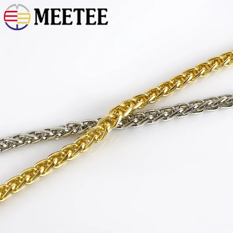 Meetee 7mm Width 120cm Metal Chain Straps Purse Bag Handbag Replacement Crossbody Strap Parts Hardware Accessories | Дом и сад