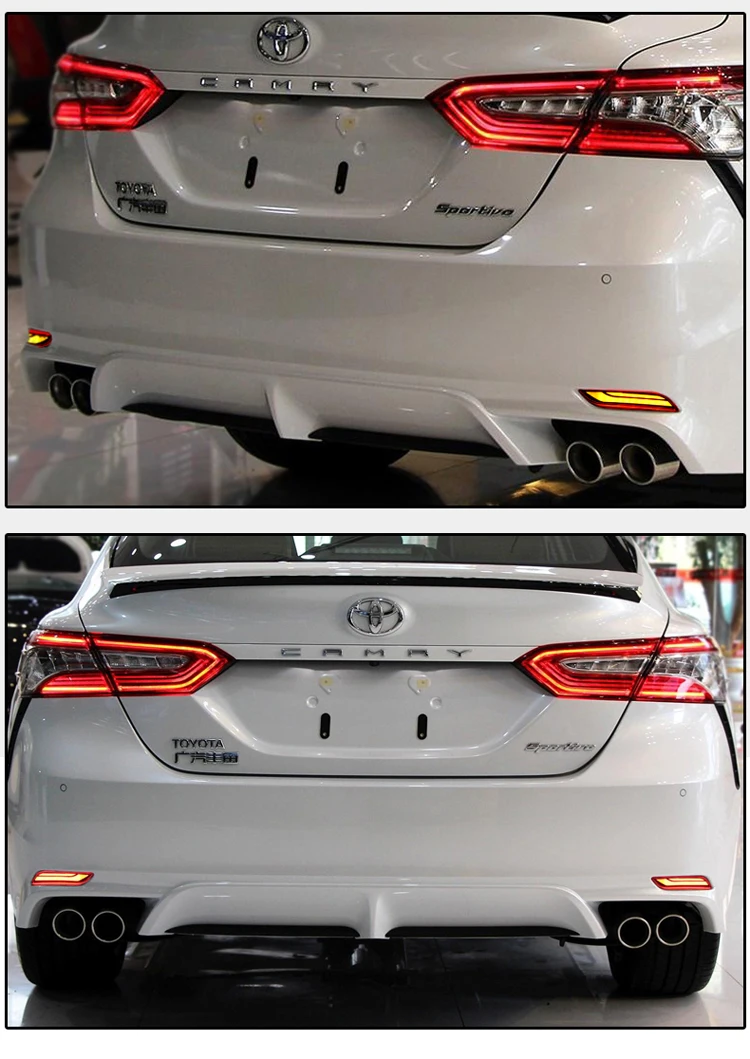 

LED Rear Bumper Reflector Light for Toyota Camry 2018 2019 Functions as Led Brake Lights Turning Signal Lamp Driving light