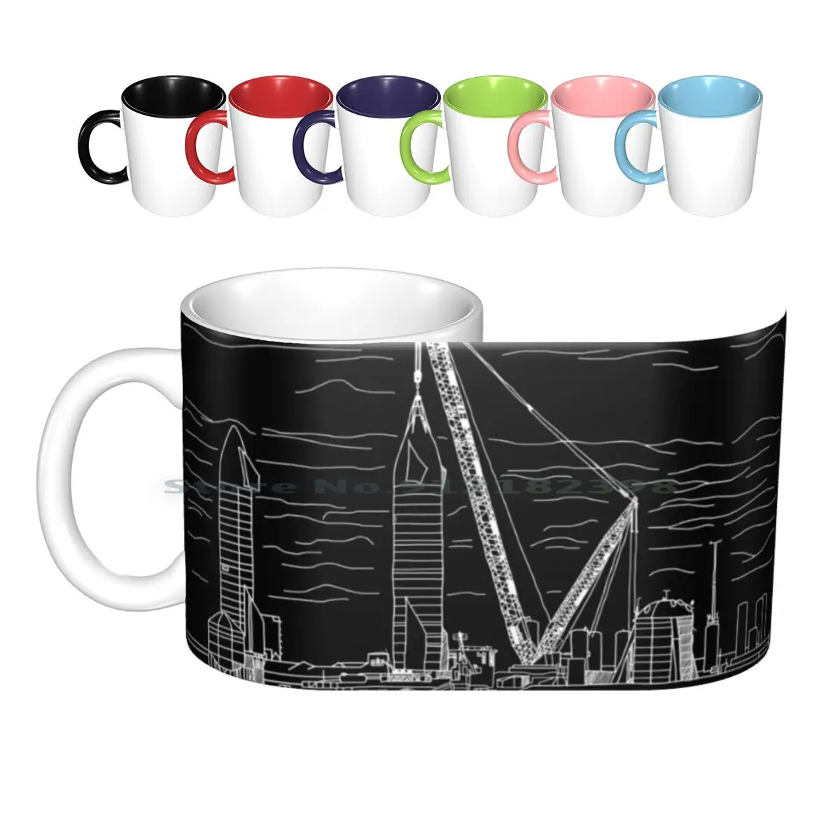 

Керамические кружки Spacex, кофейные чашки, кружка для молока, чая, кружка Spacex, бока Chica, Spacex, Техас, Spacex, Южная Техас, пусковая площадка бока