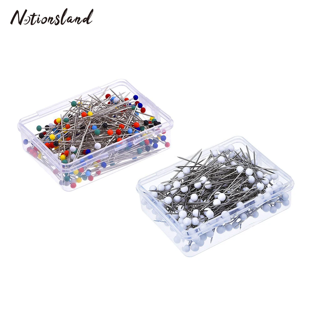 100 шт./кор. швейные булавки стеклянные с шариковой головкой для изготовления
