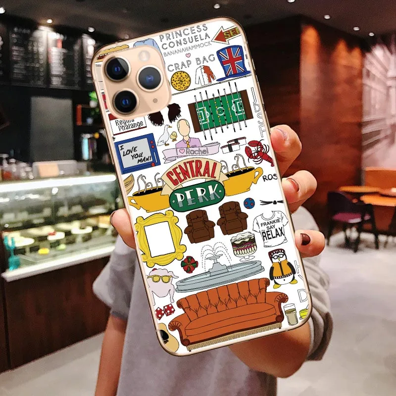 

Central Perk Coffee friends tv show Phone Case For iPhone 12 Pro Max XR XS Max 11 7 8 6s Plus how you doin Tpu Back Cover Shell