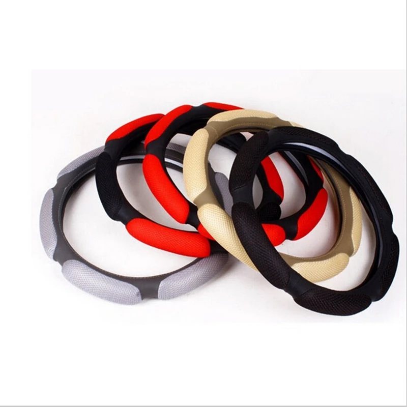 

Car Steering Wheel Cover Sandwiches 3D winter styling 38cm For Auto Truck Car-covers Red for VW Volkswagen golf 4 Toyota Corolla