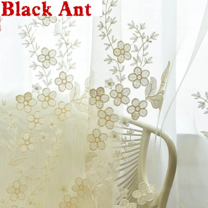 Цветочные отвесные Шторы для Гостиная пасторальный из тюлевой ткани Кухня