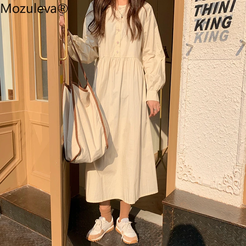 

Платье женское винтажное длинное с пышными рукавами, элегантный однотонный сетчатый сарафан-трапеция на пуговицах, с кружевной вуалью, вес...