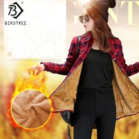 2019 autumn velvet thick warm new womens plaid shirt full sleeve tops m 2xl casual chic blouse winter clothes c90702k