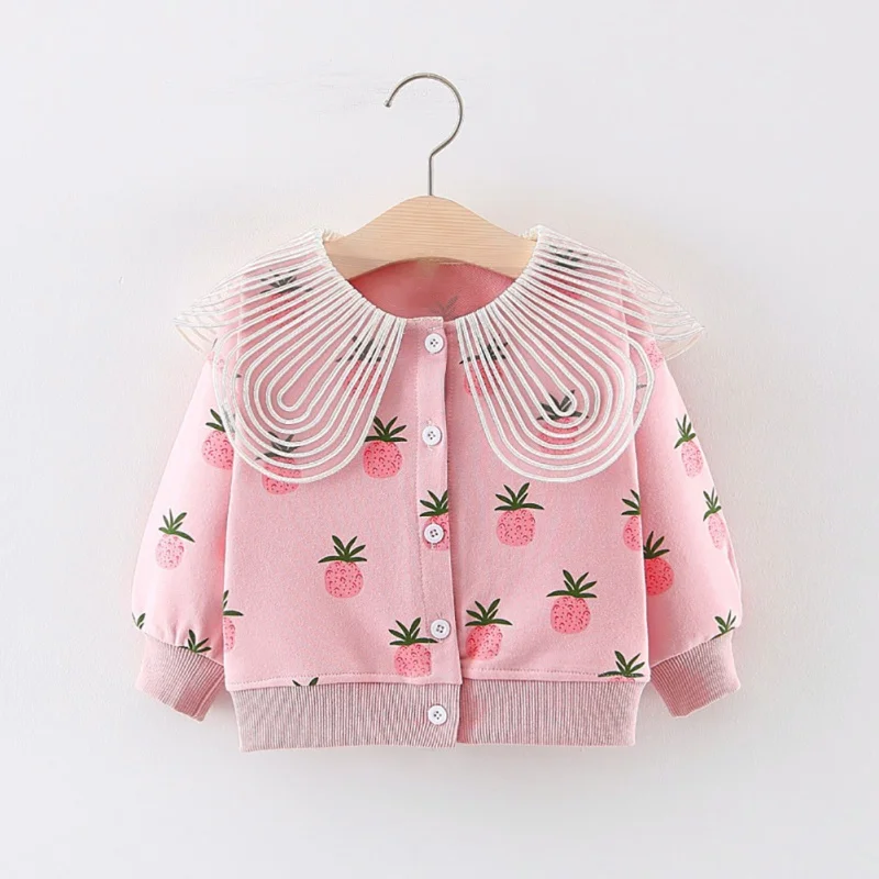 

Autumn Cotton Sweater Top Sweet Baby Girls Cardigan Baby Children Clothing Girls Knitted Cardigan Sweater Kid Spring Clothes