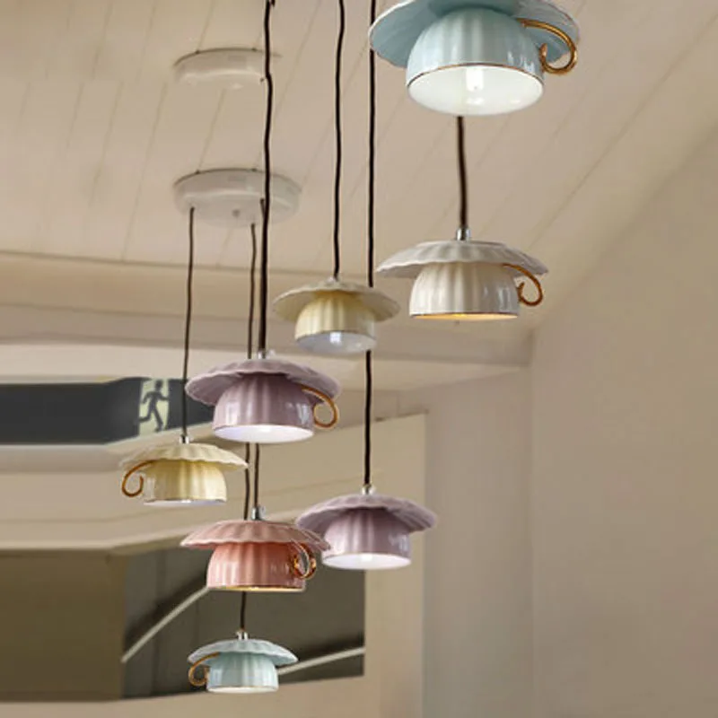 New LED Living Room Chandelier Bedroom Ceramic Home Chandelier Modern LED Ceiling Chandelier Lighting Lamp Chandelier