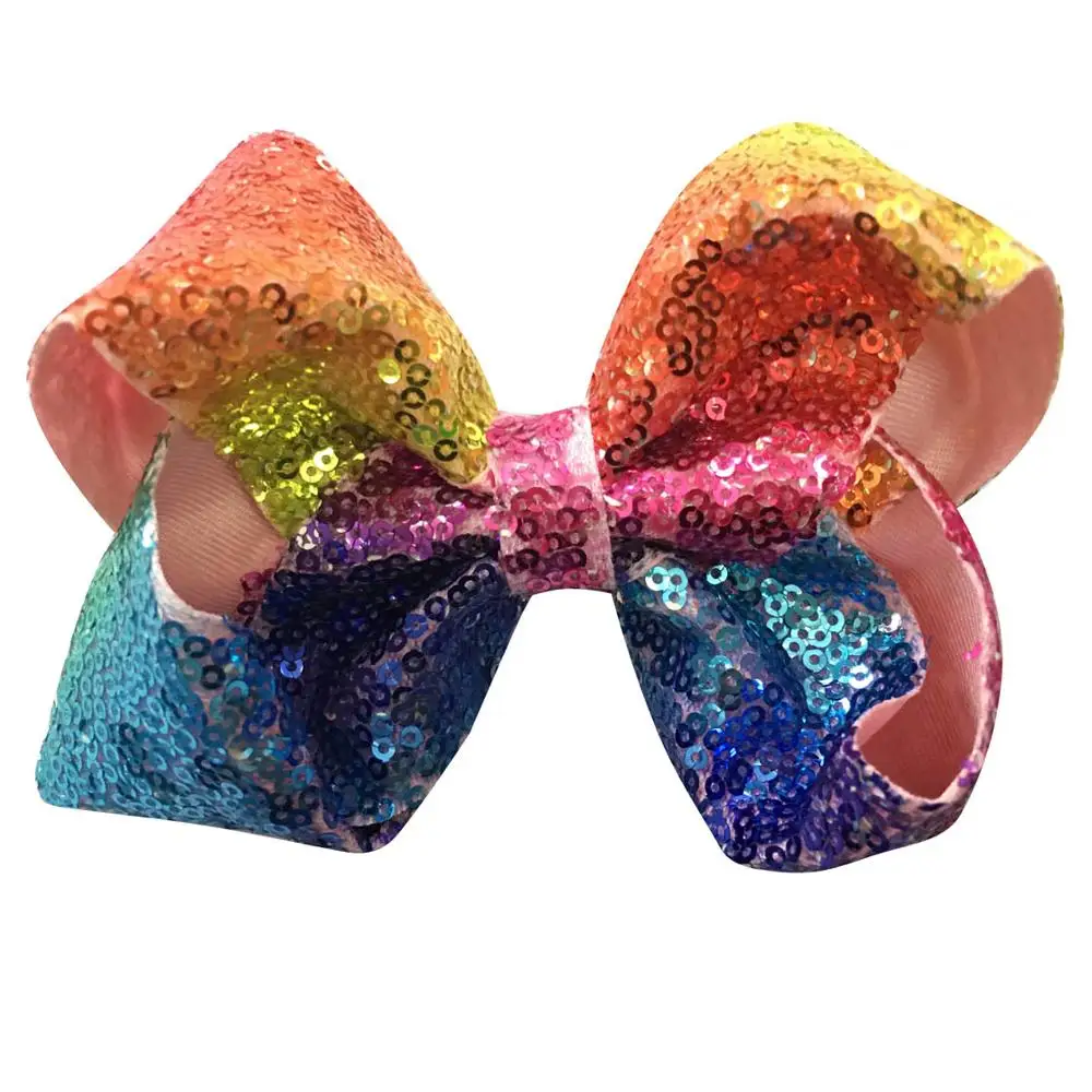5inch hair bow Xugar 3 ''75 мм 2y Двусторонняя лента с блестками для рукоделия, самодельные банты для волос, домашний текстиль, одежда для шитья, материалы для рукоделия, товары для рукоделия - Цвет: 5inch hair bow