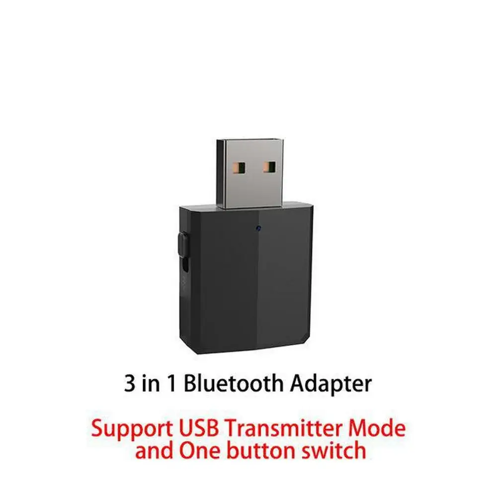 

3 в 1 USB Bluetooh 5,0 аудио приемник передатчик Широкая совместимость стерео беспроводной Bluetooth адаптер для ТВ ПК автомобиля музыки