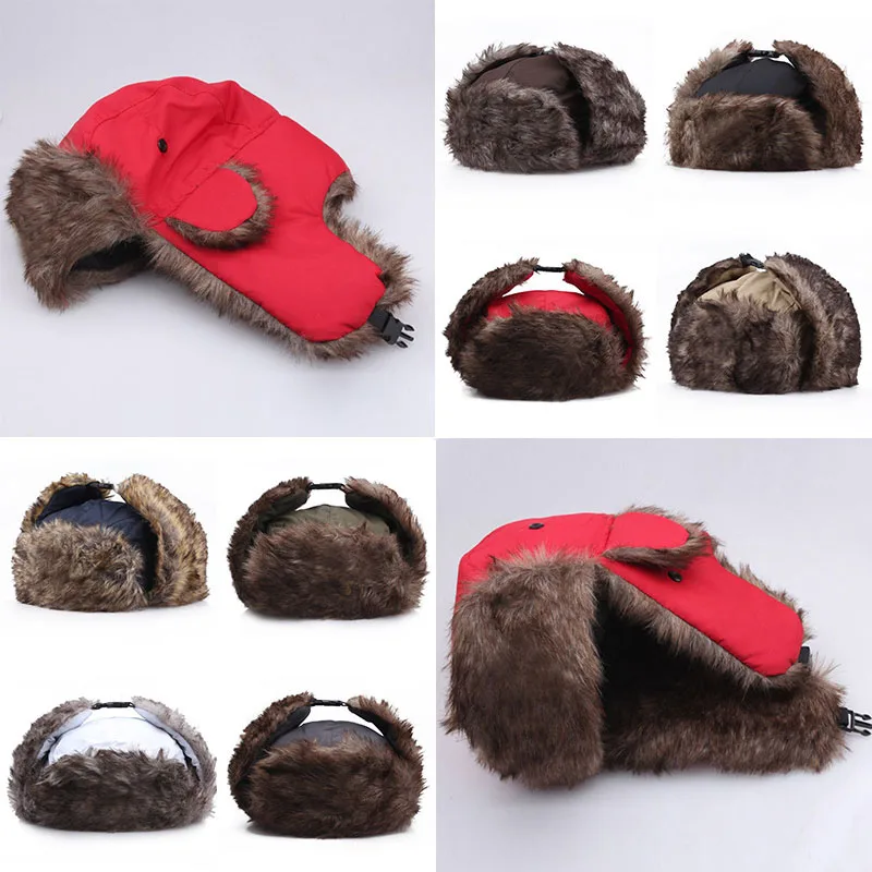 Шапка ушанка для мужчин и женщин Классическая зимняя бархатная шапка верховой