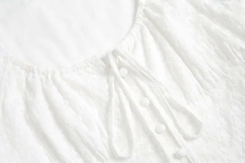 Женское винтажное вечернее платье Bazaleas белое повседневное приталенное с бантом