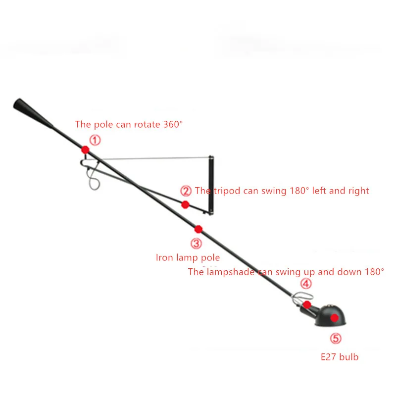 Скидка Скандинавская светодиодная настенная лампа в стиле пост-модерн, итальянский дизайнерский длинный светильник с качели в стиле ретро для гос...