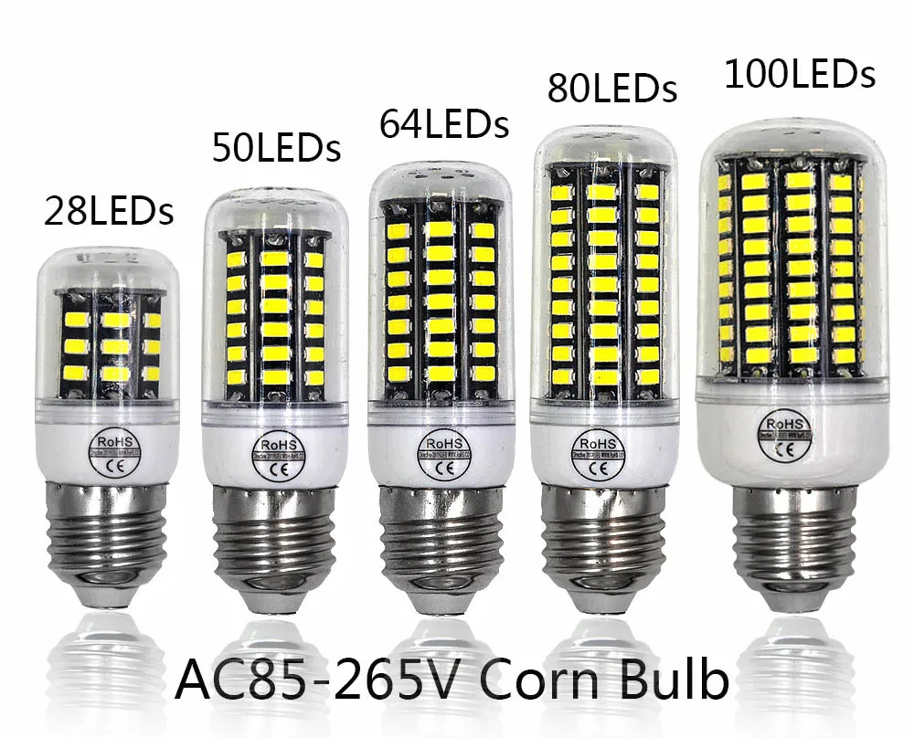 

AKDSteel E27 Base 85-265V 2800-3000K 360° Light Beam 280-1100 Lumens LED Corn Light Bulb