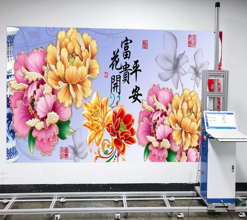 3D Photo Direct to Wall Inkjet Printer Machine High Resolution Factory Wall Painting Price UV Inkjet 3D Floor Wall Tiles Printer