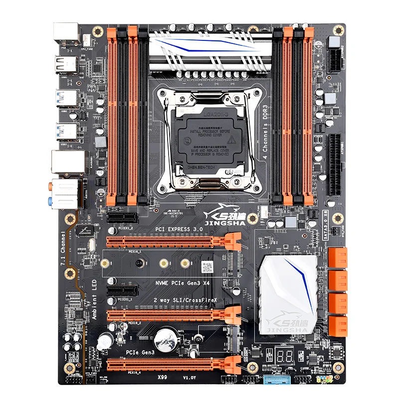 X99 LGA 2011 3 материнская плата с четырехканальным DDR3 до 256 ГБ полосная PCIE поддержка Xeon