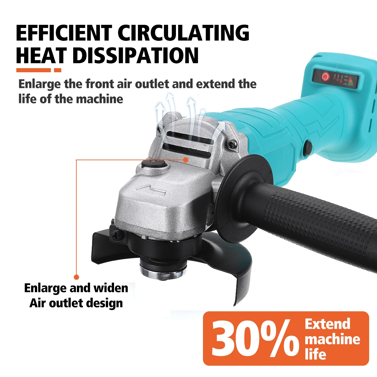 

Cordless Angle Grinder 18V 125mm Lithium-Ion Battery Machine Cutting Electric Angle Grinder Power Tool