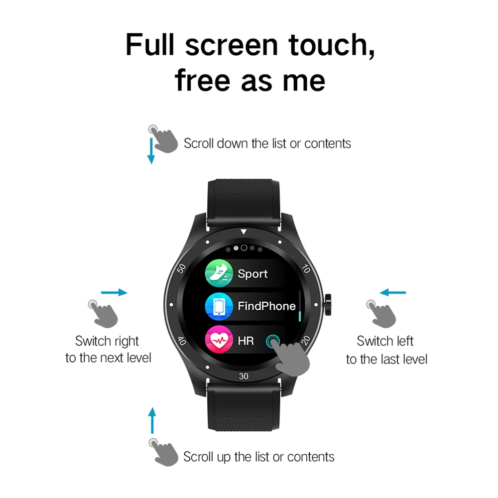 

Global Version Rogbid Elves GTR 42mm Smart Watch Women HD Full Touch Clock Fitness Tracker Heart Rate Monitor for Android IOS