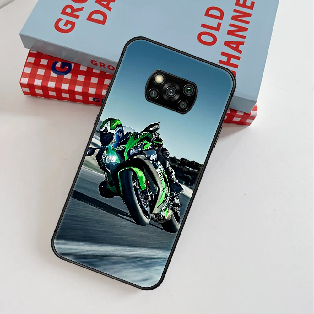 

Kawasaki Ninja Motorcycle Phone Case For Xiaomi Mi Note 10 A3 9 MAX 3 A2 8 9 Lite Pro Ultra black Cell Soft Waterproof 3D Prime