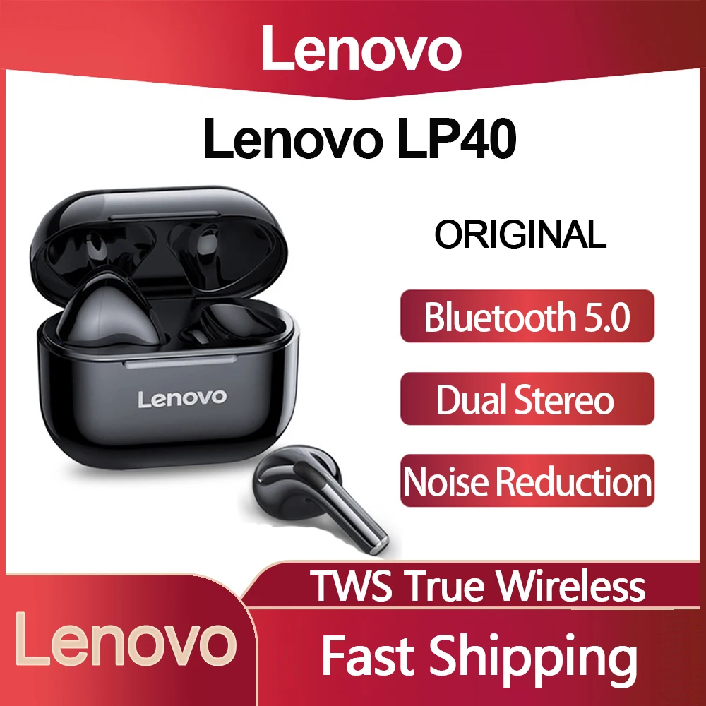 

TWS-наушники Lenovo LP40 с поддержкой Bluetooth 5,0 и шумоподавлением