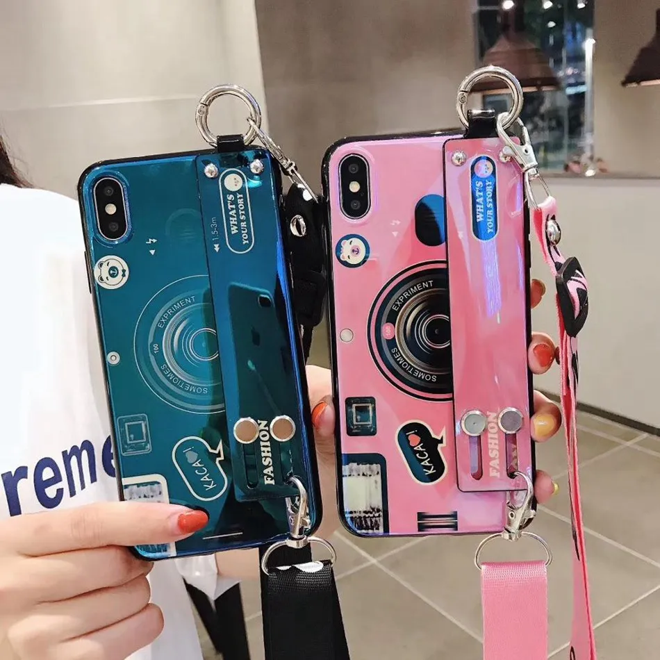 Модный чехол с ремешком на запястье для камеры ViVO Y71 Y93 Y97 Front Y83 Pro силиконовый Back Y91