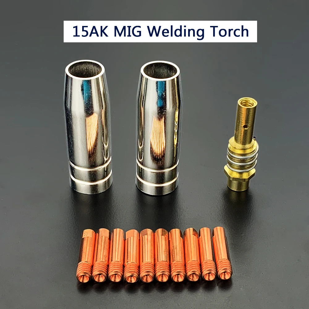 1Welding Torch Nozzle MB-15AK Argon Arc Welding 0.6/0.8/0.9/1.0/1.2mm Nozzle Contact Tip For 15AK MIG MAG Welding Torch  - buy with discount