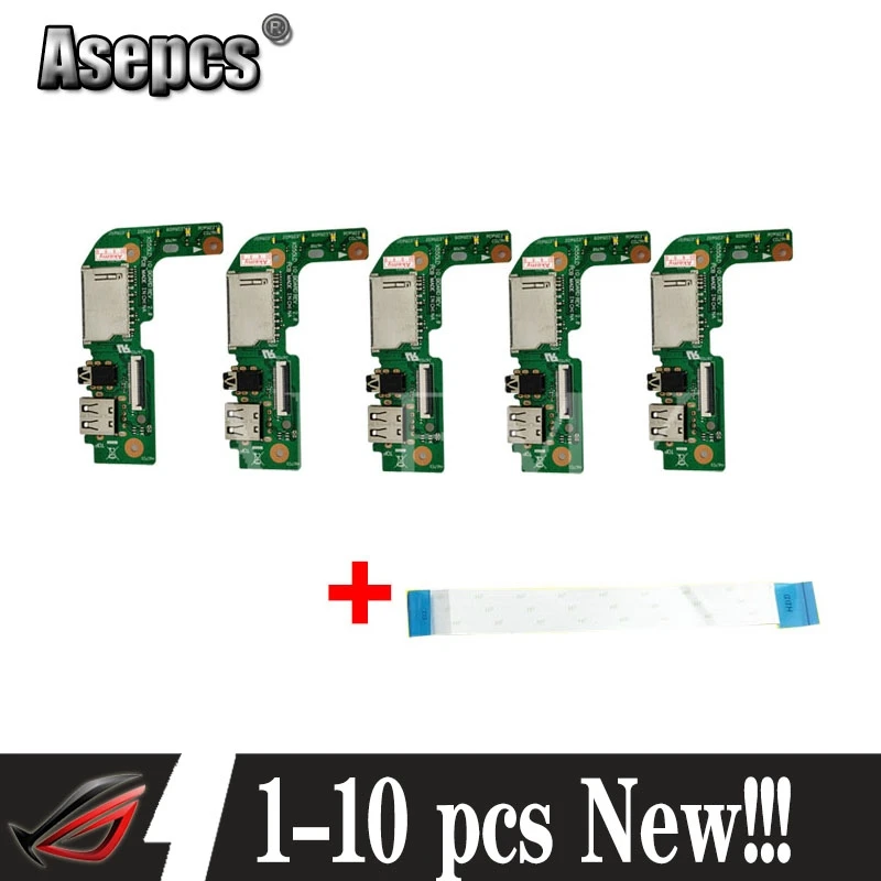 

1-10 pcs New!!! For Asus X555 X555L X555LD X555LD_IO USB AUDIO CARD READER BOARD REV:2.0 MB 100% Tested Fast Ship