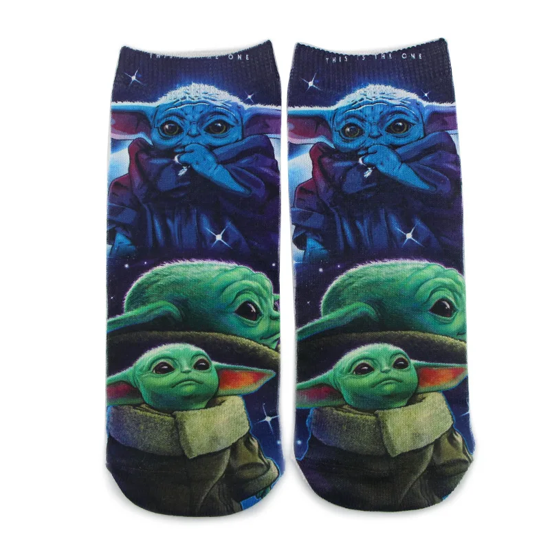 Новинка детские зимние носки Yoda для мальчиков модные с мультяшным рисунком