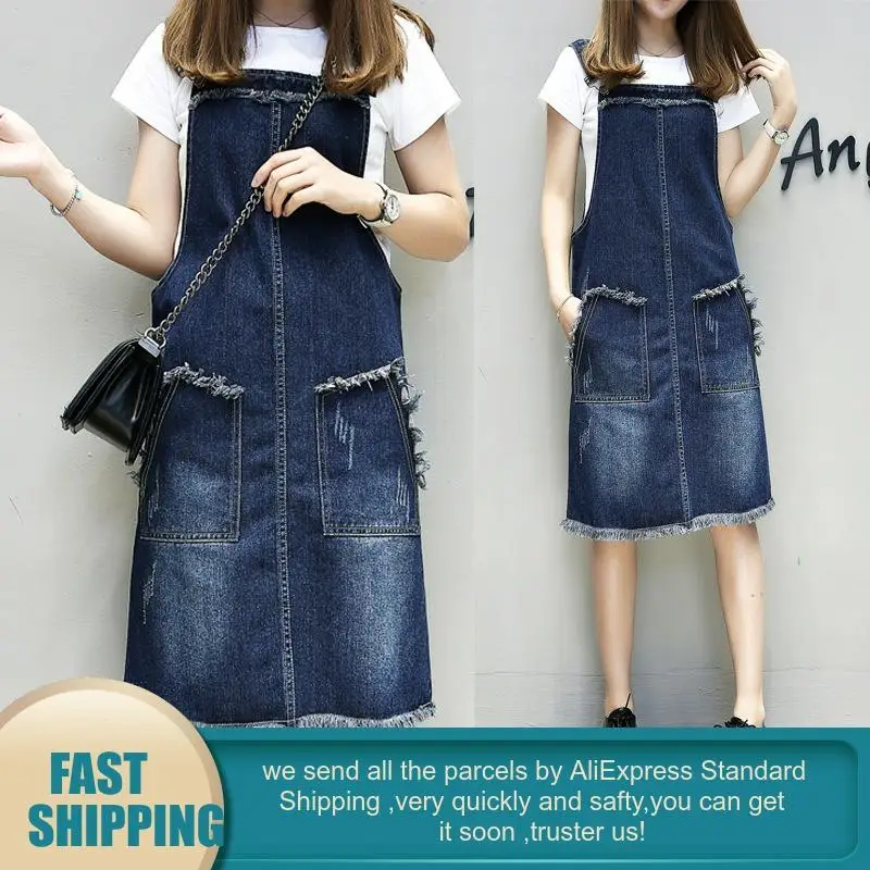 Женское джинсовое платье размера плюс 5XL летнее и осеннее повседневное свободное